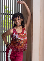 Load image into Gallery viewer, Mad Mir Crop Shelf-bra Tank, red motif
