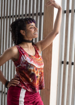 Load image into Gallery viewer, Mad Mir Crop Shelf-bra Tank, red motif
