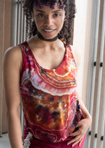 Load image into Gallery viewer, Mad Mir Crop Shelf-bra Tank, red motif
