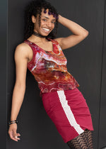 Load image into Gallery viewer, Mad Mir Crop Shelf-bra Tank, red motif
