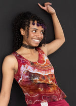 Load image into Gallery viewer, Mad Mir Crop Shelf-bra Tank, red motif
