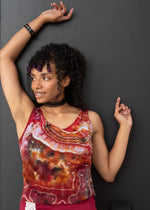 Load image into Gallery viewer, Mad Mir Crop Shelf-bra Tank, red motif
