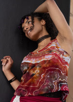 Load image into Gallery viewer, Mad Mir Crop Shelf-bra Tank, red motif
