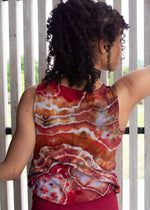 Load image into Gallery viewer, Mad Mir Crop Shelf-bra Tank, red motif
