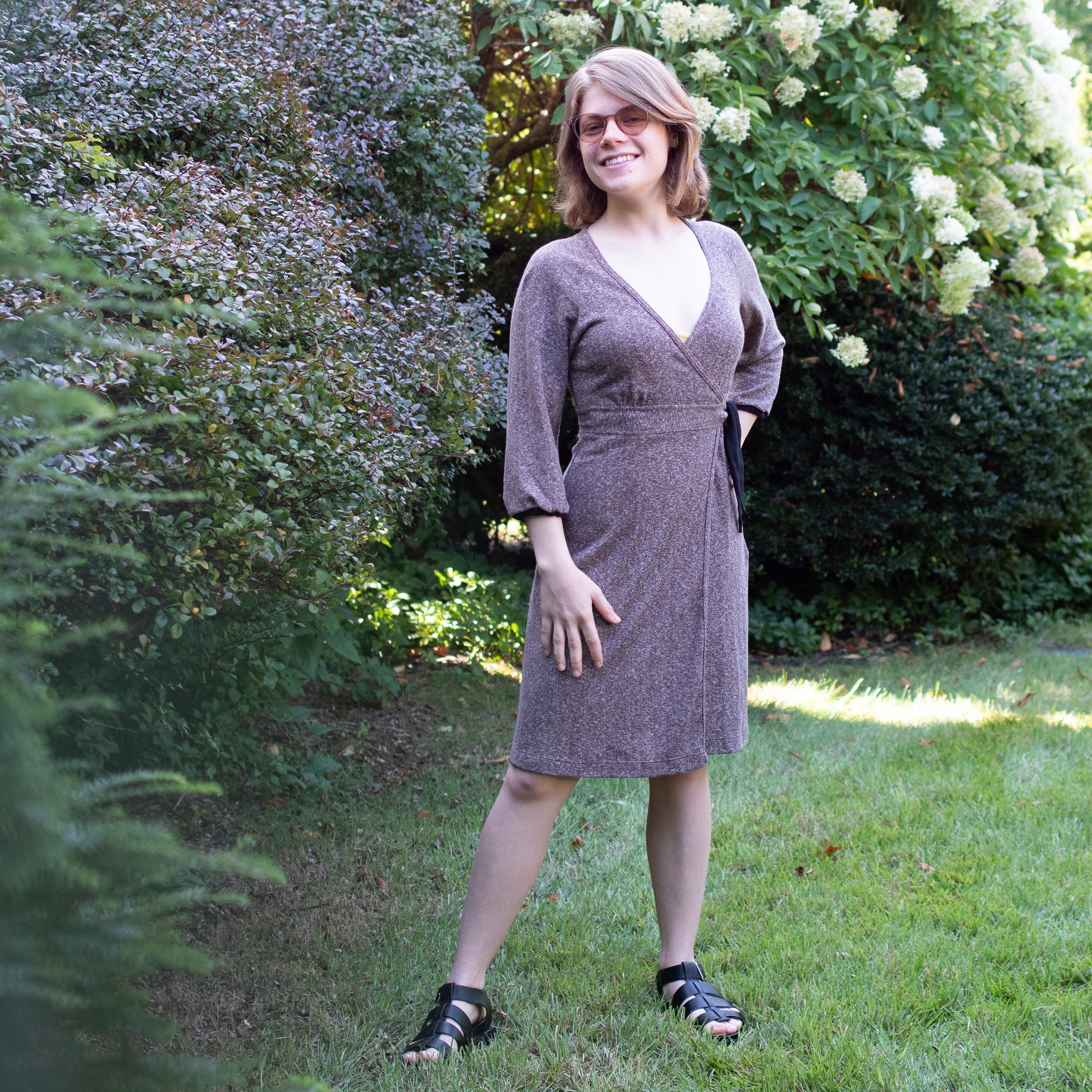 Diana Long Sleeve Knit Dress - Mocha
